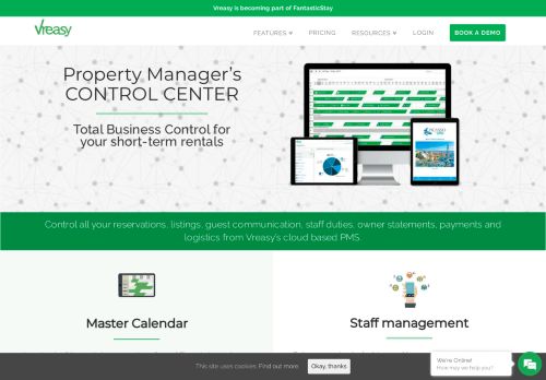 
                            3. Property management software: Master Calendar from Vreasy