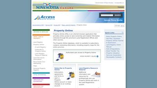 
                            2. Property Online | Access Nova Scotia | Government of NS