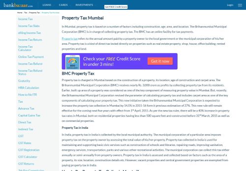 
                            13. Property Tax Mumbai - MCGM Tax Calculation - BankBazaar