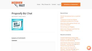 
                            11. Proposify Biz Chat - Interview Valet