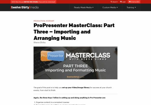 
                            13. ProPresenter MasterClass: Part Three - Importing and Arranging ...