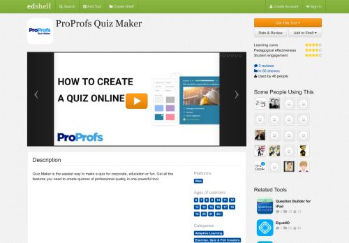 
                            11. ProProfs Quiz Maker Reviews | edshelf