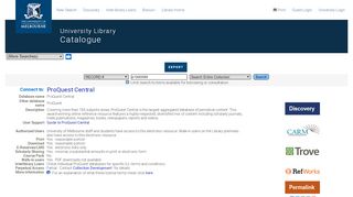 
                            9. ProQuest Central - University of Melbourne Library