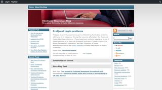 
                            9. ProQuest Login problems | Electronic Resources Blog