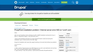 ProsePoint installation problem / Internal server error 500 on 1und1.com
