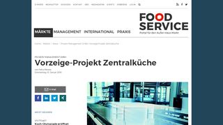 
                            11. Proserv Management GmbH: Vorzeige-Projekt Zentralküche