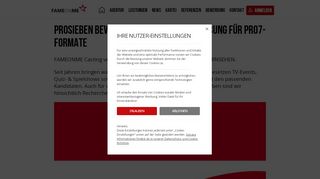 
                            3. ProSieben Bewerbungsaufrufe | Bewerbung und Casting für Pro7 ...