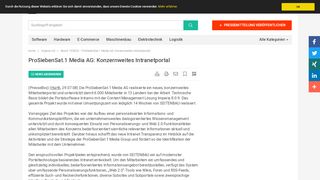 
                            3. ProSiebenSat.1 Media AG: Konzernweites Intranetportal - Imperia AG ...