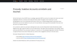 
                            11. Prosody: Inaktive Accounts ermitteln und löschen - Thomas Leister