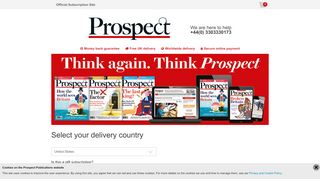 
                            4. Prospect's official subscription site - Prospect Magazine