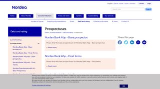 
                            8. Prospectuses | nordea.com