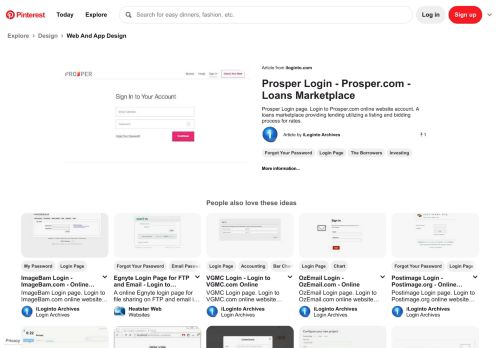 
                            2. Prosper Login | Login Archives | Pinterest | Login page, Archive and ...