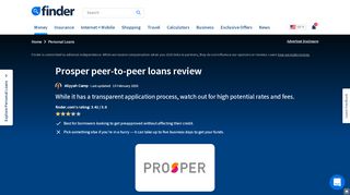 
                            12. Prosper peer-to-peer loans review February 2019 | finder.com