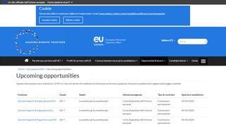 
                            11. Prossime opportunità | Careers with the European Union - Epso