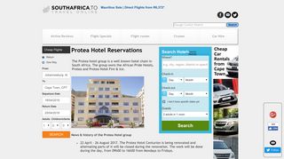 
                            6. Protea Hotel Reservations - South Africa Travel Online