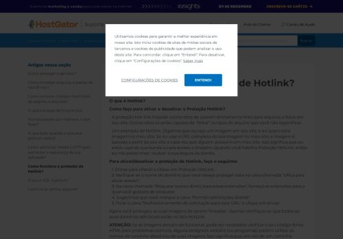 
                            13. Proteção de Hotlink – Suporte HostGator