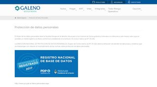 
                            12. Protección de datos personales - GALENO SEGUROS