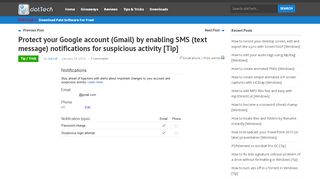 
                            3. Protect your Google account (Gmail) by enabling SMS (text message ...