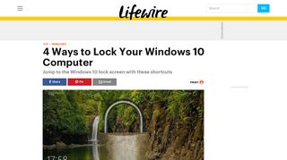 
                            12. Protect Your PC With the Windows 10 Lock Screen - Lifewire