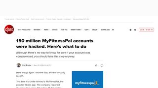 
                            10. Protect yourself from the MyFitnessPal hack - CNET