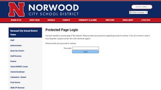 
                            10. Protected Page Login - Norwood City Schools