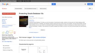 
                            12. Protecting Oracle Database 12c - Résultats Google Recherche de Livres