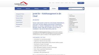 
                            10. protel Air – Hotelmanagement in der Cloud - Hotelleriesuisse