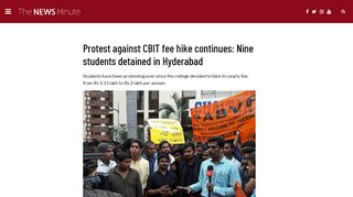
                            11. Protest against CBIT fee hike continues: Nine students detained in ...