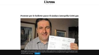 
                            7. Proteste per le bollette pazze Il sindaco interpella Gritti gas | Home
