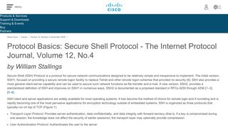 
                            2. Protocol Basics: Secure Shell Protocol - The Internet Protocol Journal ...