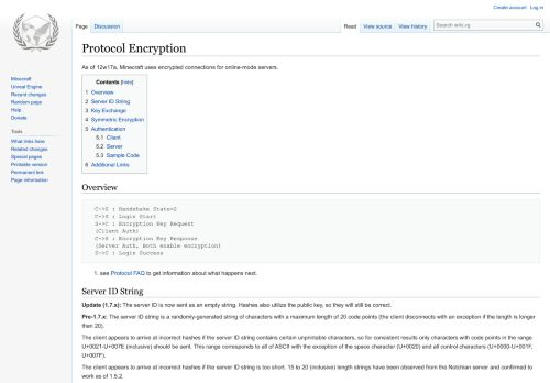 
                            3. Protocol Encryption - wiki.vg