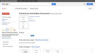 
                            12. Protokoll der Central-Moor-Commission: Sitzung