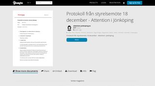 
                            12. Protokoll från styrelsemöte 18 december - Attention i Jönköping - Yumpu