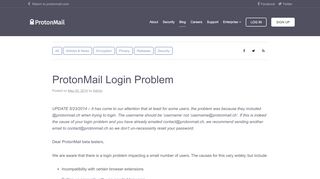 
                            3. ProtonMail Login Problem - ProtonMail Blog