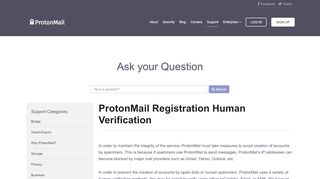 
                            8. ProtonMail Registration Human Verification - ProtonMail Support
