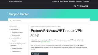 
                            13. ProtonVPN AsusWRT router VPN setup - ProtonVPN Support