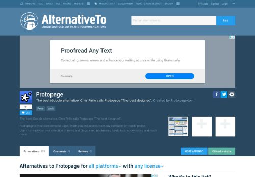 
                            7. Protopage Alternatives and Similar Websites and Apps - AlternativeTo ...