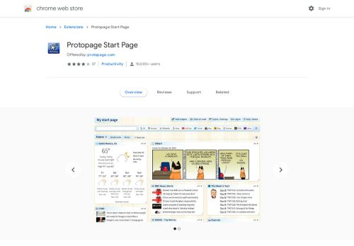 
                            6. Protopage Start Page - Google Chrome