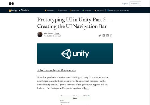 
                            7. Prototyping UI in Unity Part 5 — Creating the UI Navigation Bar - Medium