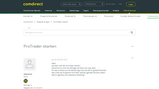 
                            1. ProTrader starten - comdirect