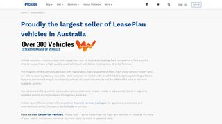 
                            7. Proudly the largest seller of LeasePlan vehicles in Australia - Pickles