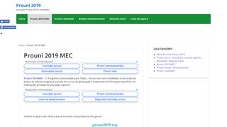 
                            9. ProUni 2019 MEC - como se inscrever no site oficial, portal oficial mec