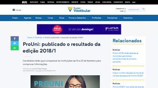 
                            12. ProUni: publicado o resultado da edição 2018/1 - Super Vestibular