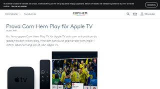 
                            4. Prova Com Hem Play för Apple TV - Com Hem
