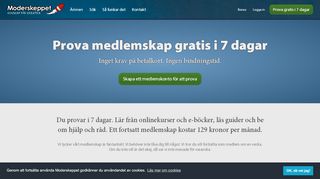 
                            7. Prova fullt medlemskap gratis i 7 dagar | Moderskeppet