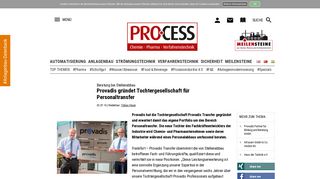 
                            11. Provadis gründet Tochtergesellschaft für Personaltransfer - Process