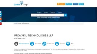 
                            13. PROVAKIL TECHNOLOGIES LLP - Company, directors and contact ...
