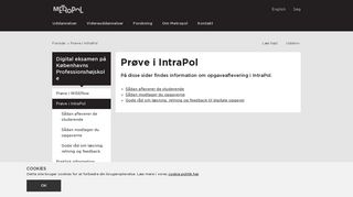 
                            6. Prøve i IntraPol - Metropol