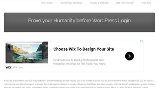 
                            3. Prove your Humanity before WordPress Login – Better Host Review