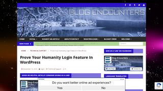 
                            1. Prove Your Humanity Login Feature In Wordpress - Blog Encounters